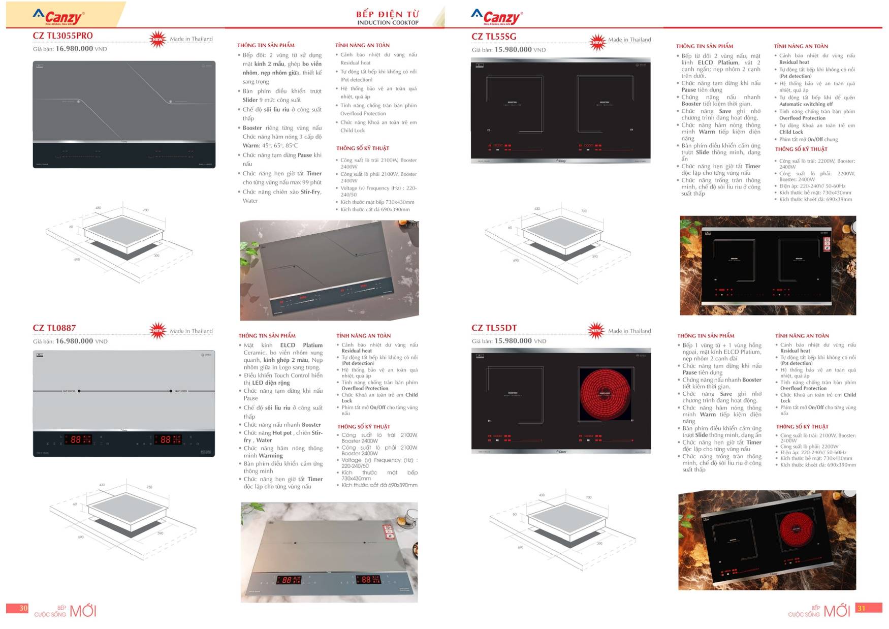 Bếp CANZY Catalogue và Bảng giá mới nhất 2024 /Page 15